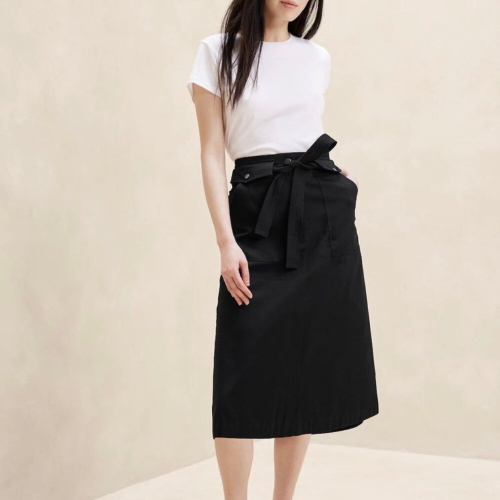 NWT Banana Republic UTILITY POCKET MIDI SKIRT
